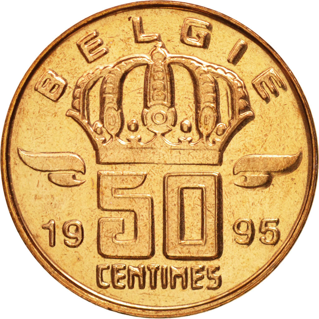 Coin, Belgium, Baudouin I, 50 Centimes, 1995, MS(63), Bronze, KM:149.1