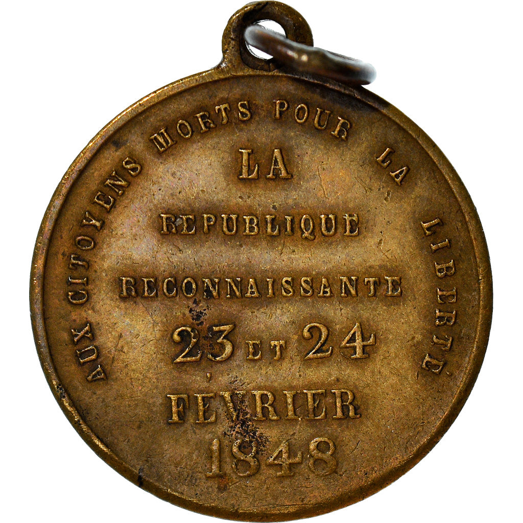 France, Medal, French Second Republic, Exemple aux Peuples, History, 1848
