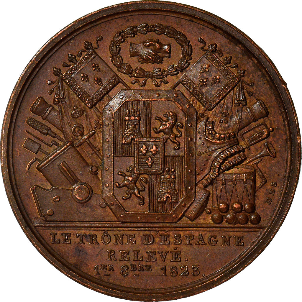 France, Medal, Duc d'Angoulême, Restauration du Trône d'Espagne, History