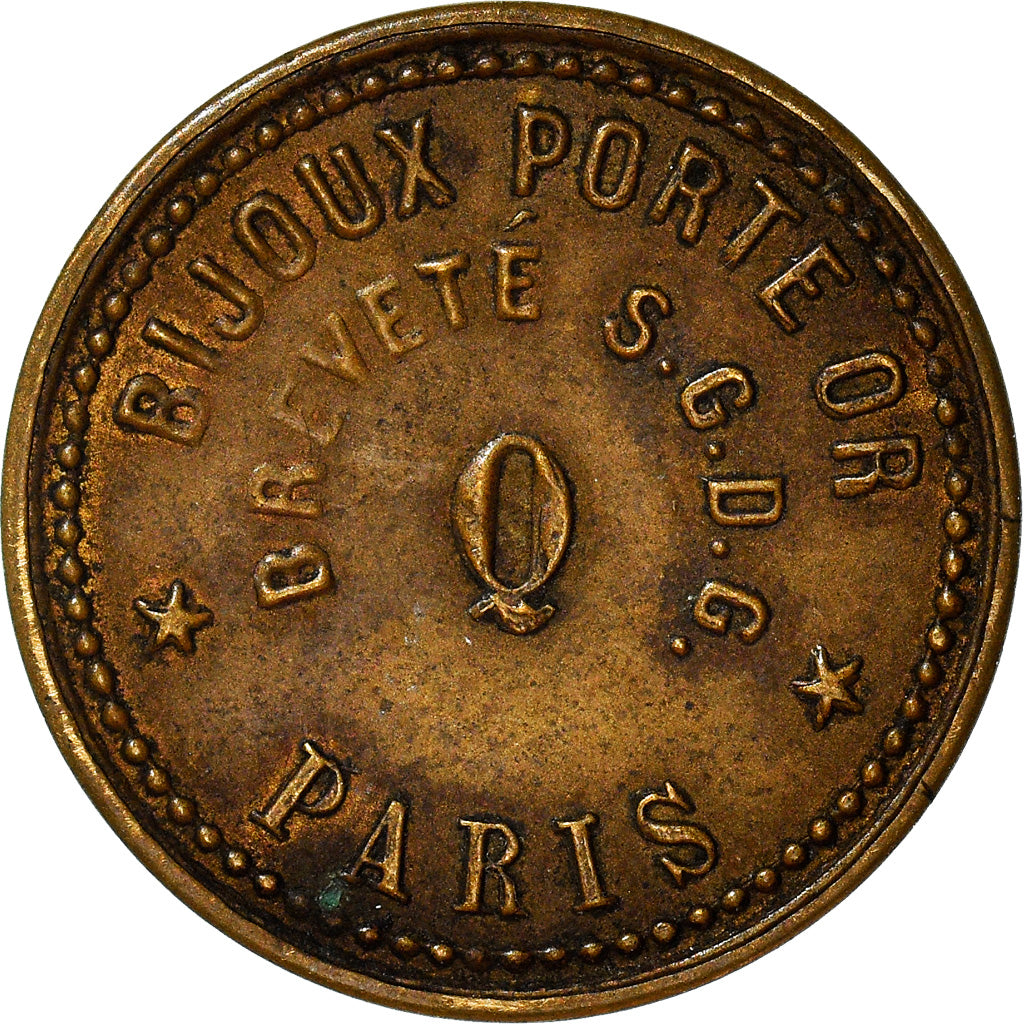 Francia, medalla, Queen Victoria, Bijoux Porte Or, Paris, MBC+, Covered copper