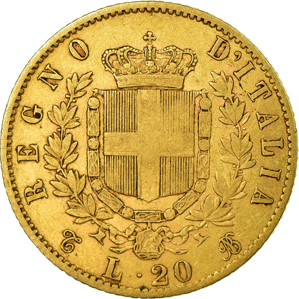 Monnaie, Italie, Vittorio Emanuele II, 20 Lire, 1869, Torino, TB+, Or, KM:10.1