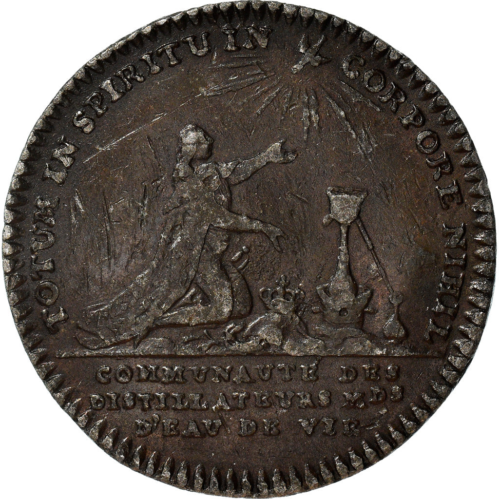 France, Token, Louis XV, Communauté des Distillateurs d'Eau de Vie, History