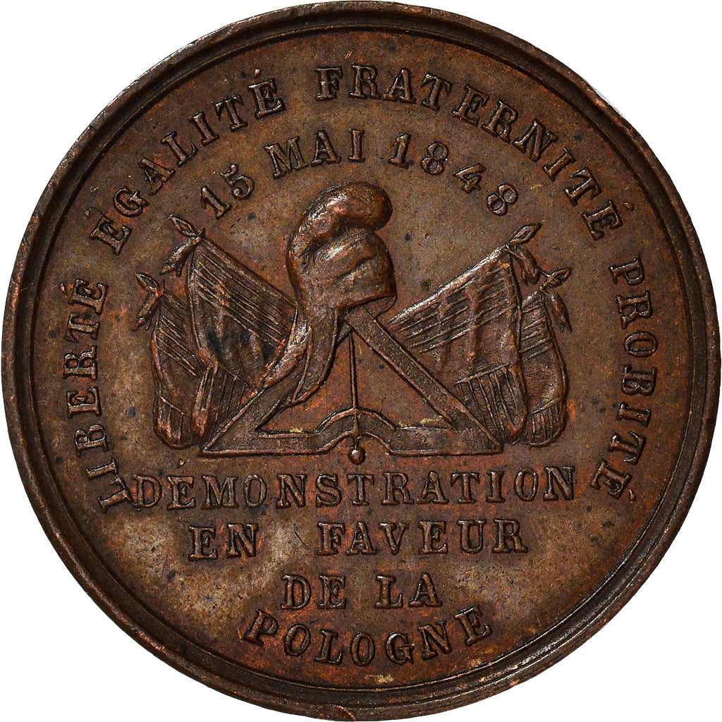 Frankreich, Medaille, French Second Republic, Démonstration en Faveur de la