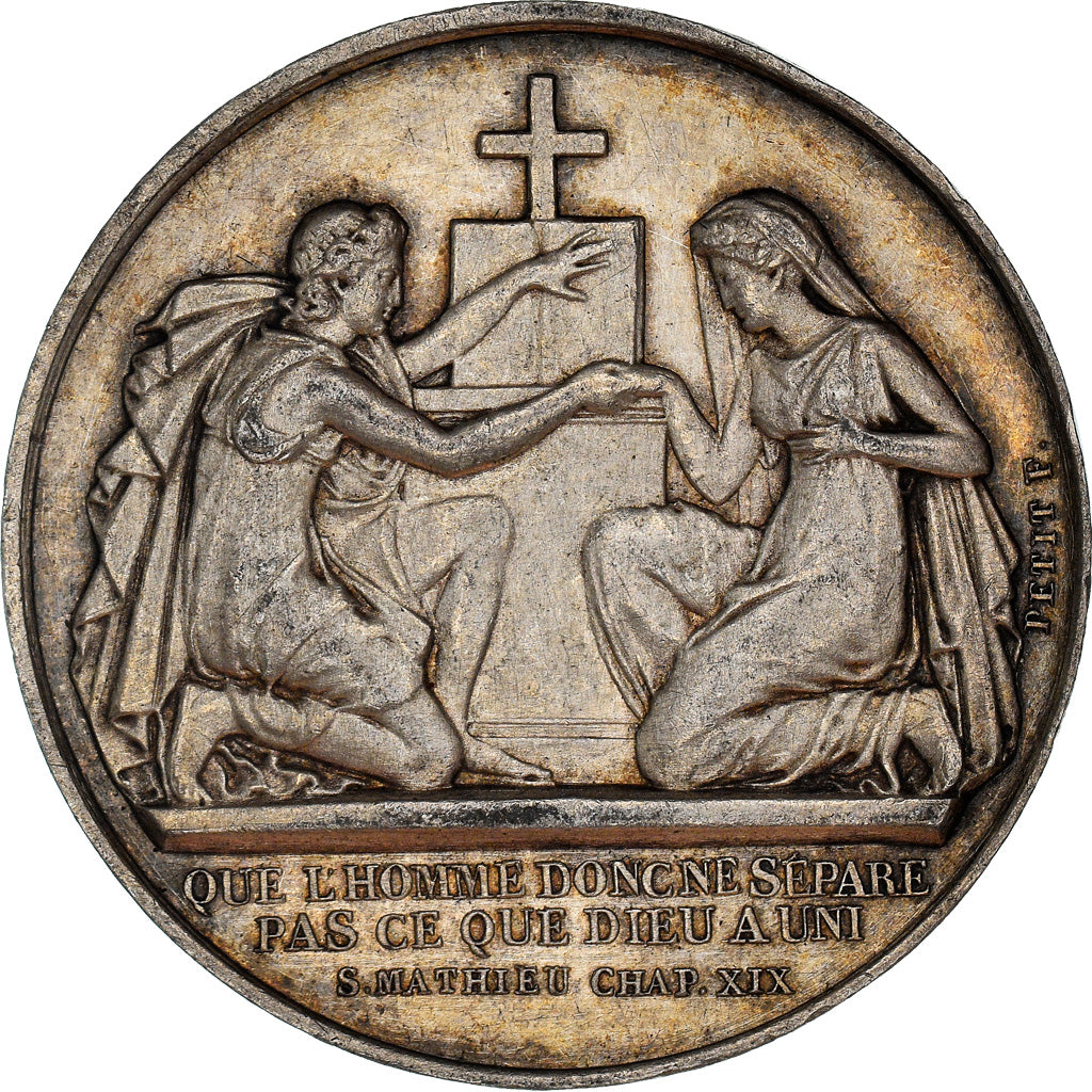 Frankrijk, Medaille, Noces, Mariage, Religion, Religions & beliefs, 1882, Petit
