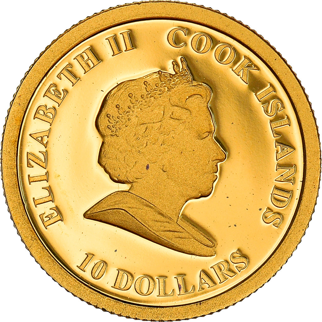 Moneta, Isole Cook, Elizabeth II, 10 Dollars, 2009, FDC, Oro, KM:1332