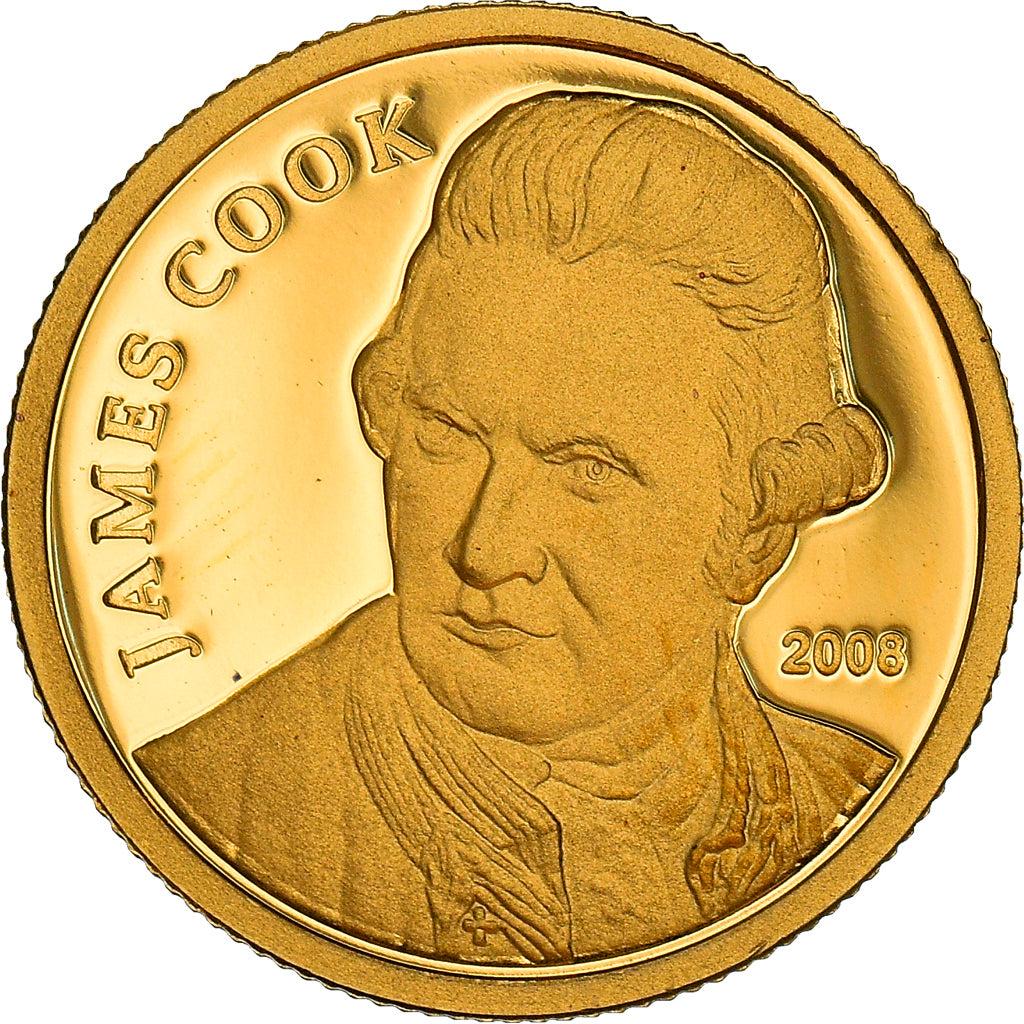 Coin, Cook Islands, Capt. James Cook, 10 Dollars, 2008, Franklin Mint, Proof