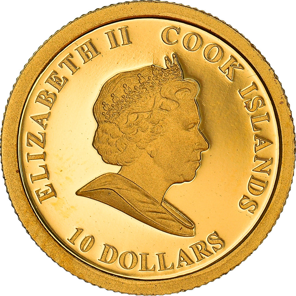 Coin, Cook Islands, Capt. James Cook, 10 Dollars, 2008, Franklin Mint, Proof