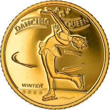 Moneta, Mongolia, patinage artistique, 1000 Tugrik, 2006, FDC, Oro, KM:New