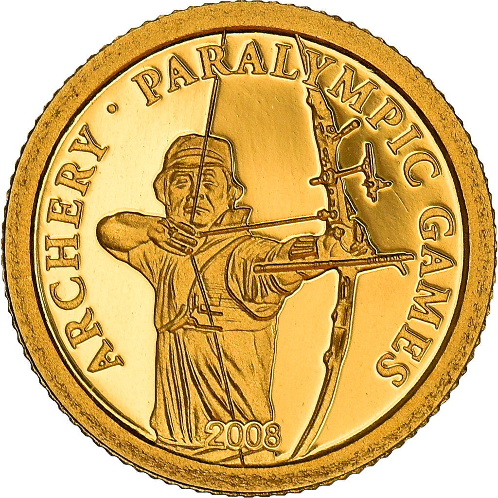 Coin, Mongolia, Jeux paralympiques - Archer, 500 Tugrik, 2008, CIT, BE