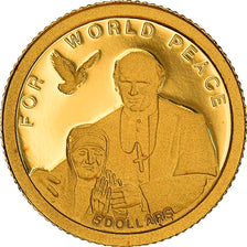 Coin, Solomon Islands, Elizabeth II, Jean Paul II et Mère Térèsa, 5 Dollars