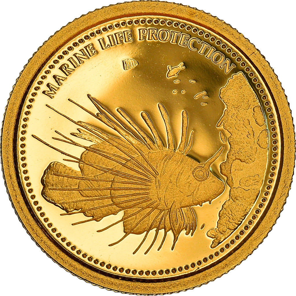 Moneda, Palaos, Poisson-Lion rouge, Dollar, 2009, CIT, BE, FDC, Oro, KM:234