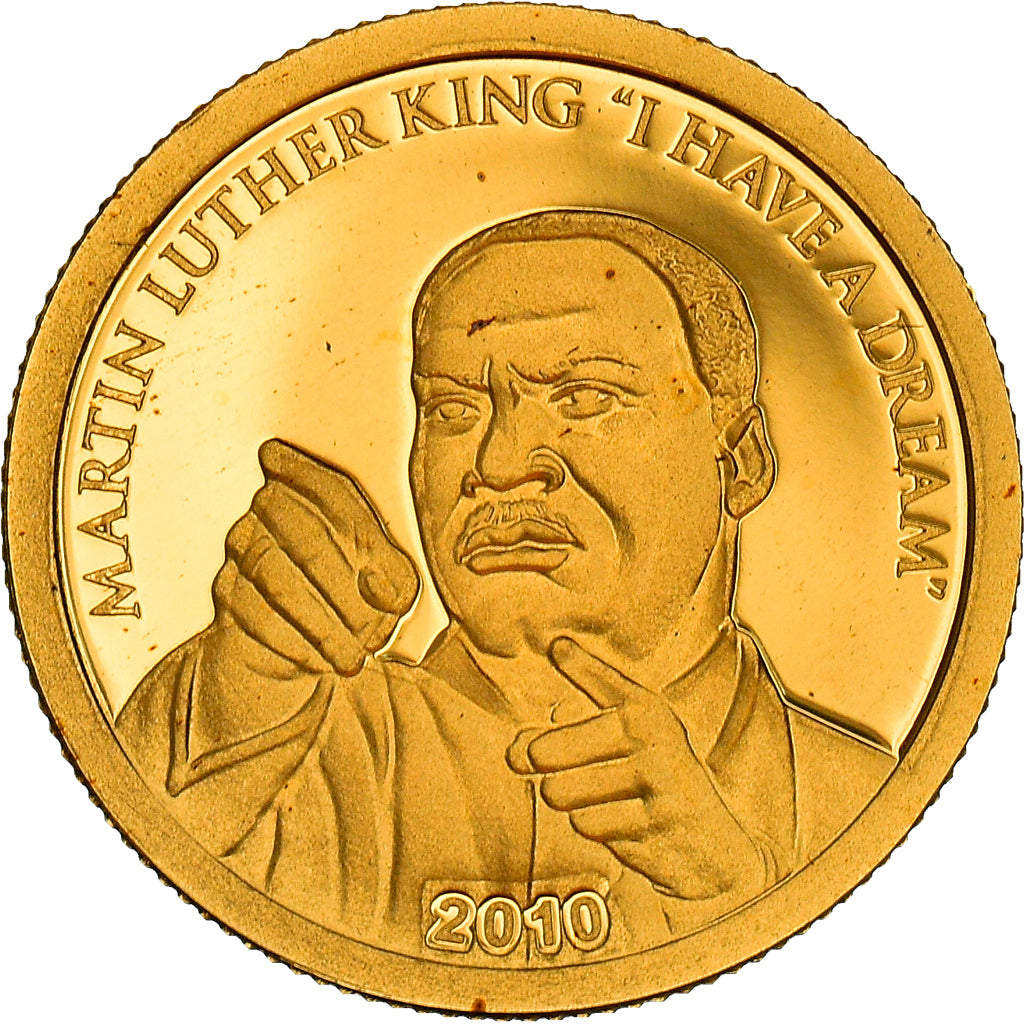 Coin, Cook Islands, Elizabeth II, Martin Luther King, 10 Dollars, 2010, CIT