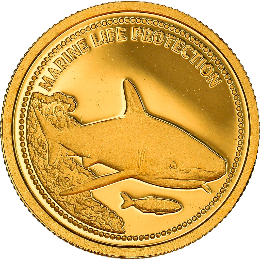 Moneta, Palau, Requin gris, Dollar, 2008, Proof, FDC, Oro, KM:163