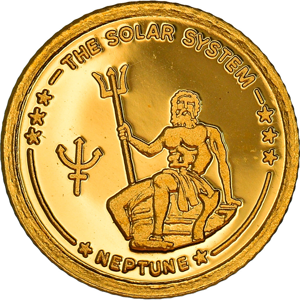 Monnaie, Fiji, Elizabeth II, Neptune, 10 Dollars, 2010, FDC, Or, KM:224