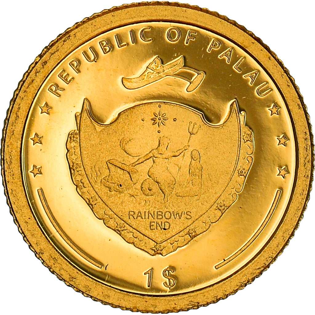 Coin, Palau, Noël et la Nativité, Dollar, 2010, MS(65-70), Gold, KM:445