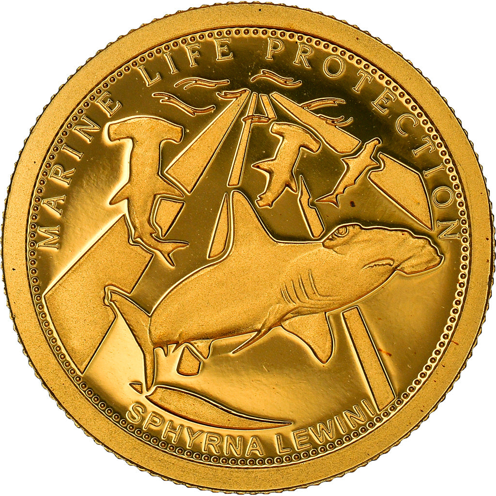 Coin, Palau, Le Requin- marteau, Dollar, 2010, CIT, Proof, MS(65-70), Gold