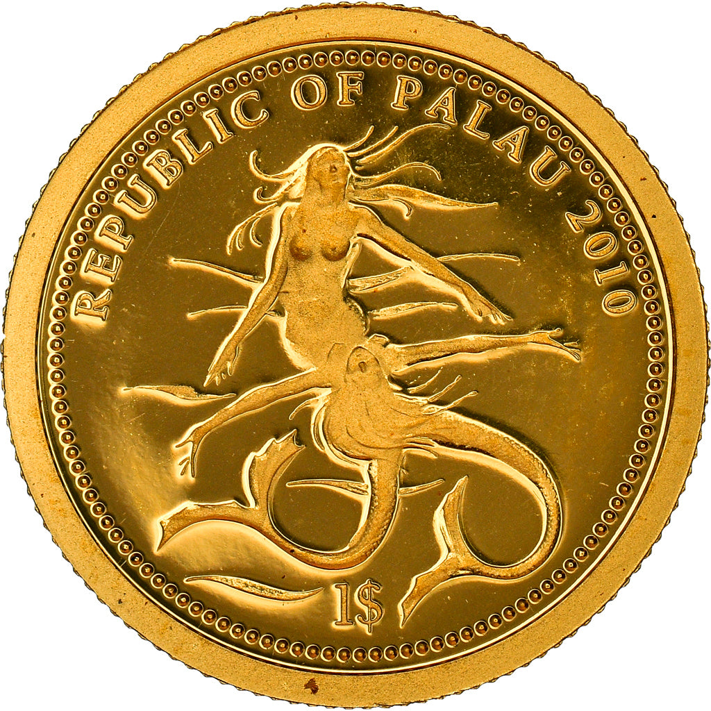 Coin, Palau, Le Requin- marteau, Dollar, 2010, CIT, Proof, MS(65-70), Gold
