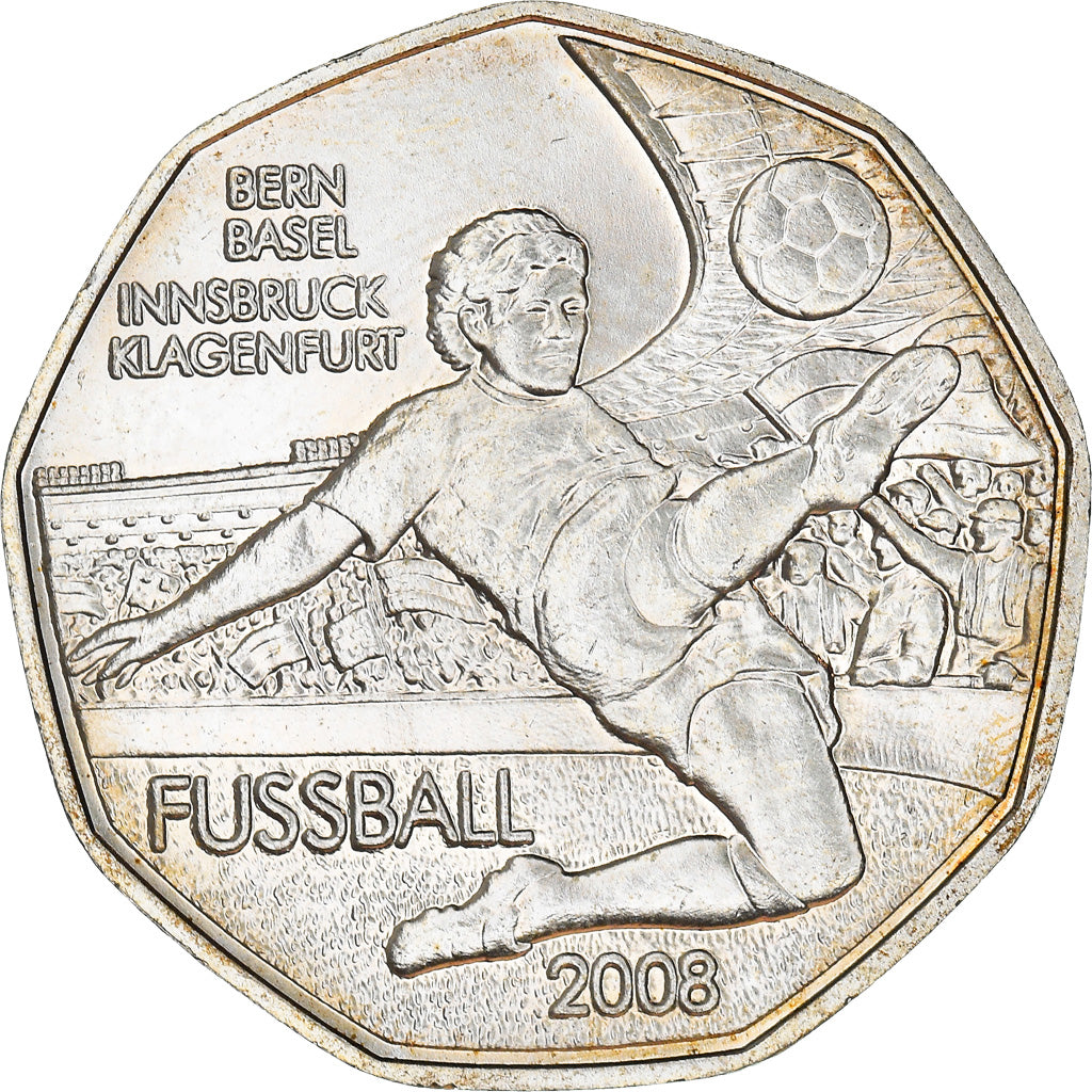 Österreich, 5 Euro, Fussball Weltmeisterschaft, 2008, Vienna, UNZ, Silber