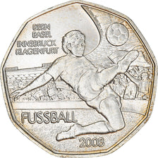 Österreich, 5 Euro, Fussball Weltmeisterschaft, 2008, Vienna, UNZ, Silber