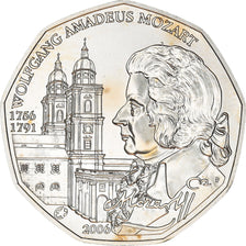 Austria, 5 Euro, Mozart, 2006, MS(64), Silver, KM:3131