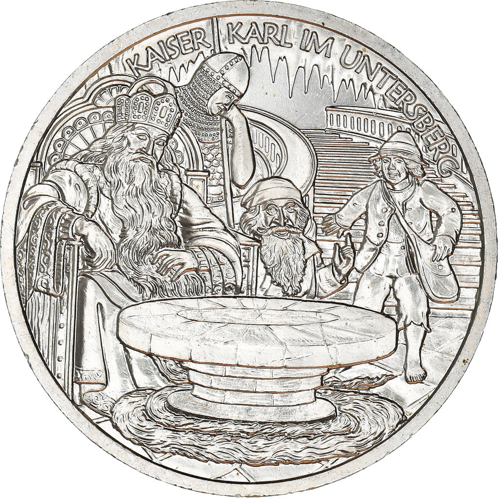 Austria, 10 Euro, Charlemagne in the Undersberg, 2010, Vienna, MS(64), Silver
