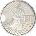 França, 10 Euro, Semeuse, 2009, MS(64), Prata, Gadoury:EU337, KM:1580