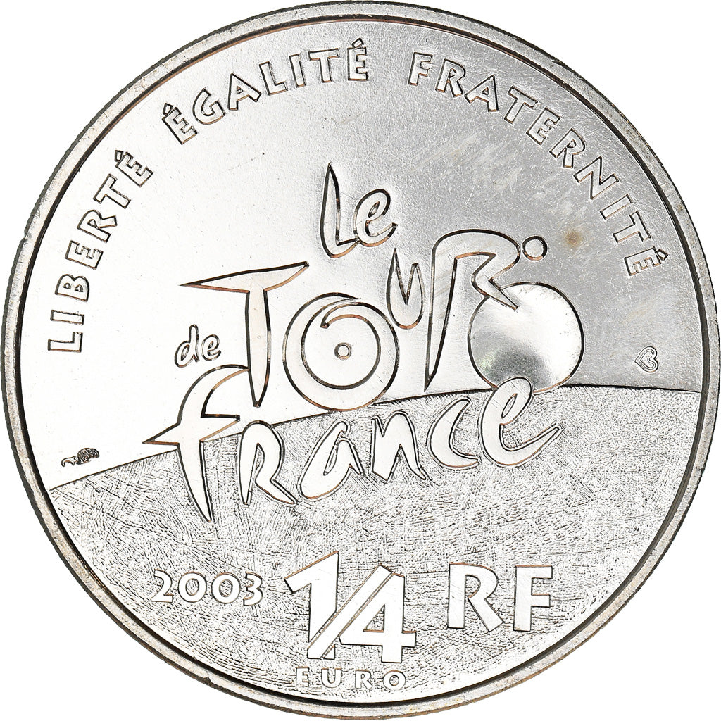 France, 1/4 Euro, Tour de France, 2003, Paris, SPL, Argent, KM:1995