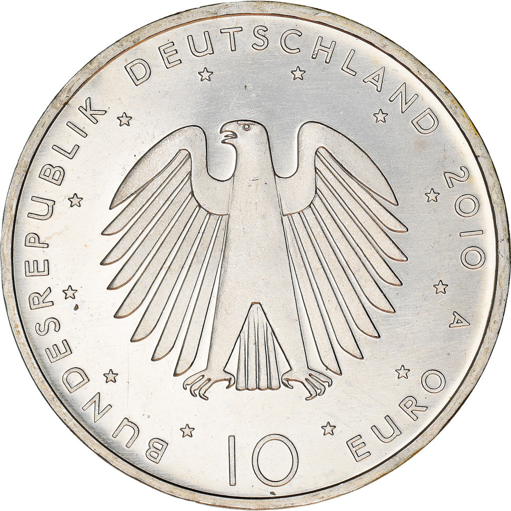 GERMANY - FEDERAL REPUBLIC, 10 Euro, 2010, Berlin, MS(64), Silver, KM:290