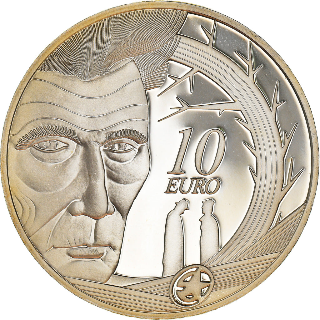IRELAND REPUBLIC, 10 Euro, Samuel Beckett, 2006, B.H. Mayer, MS(65-70), Silver
