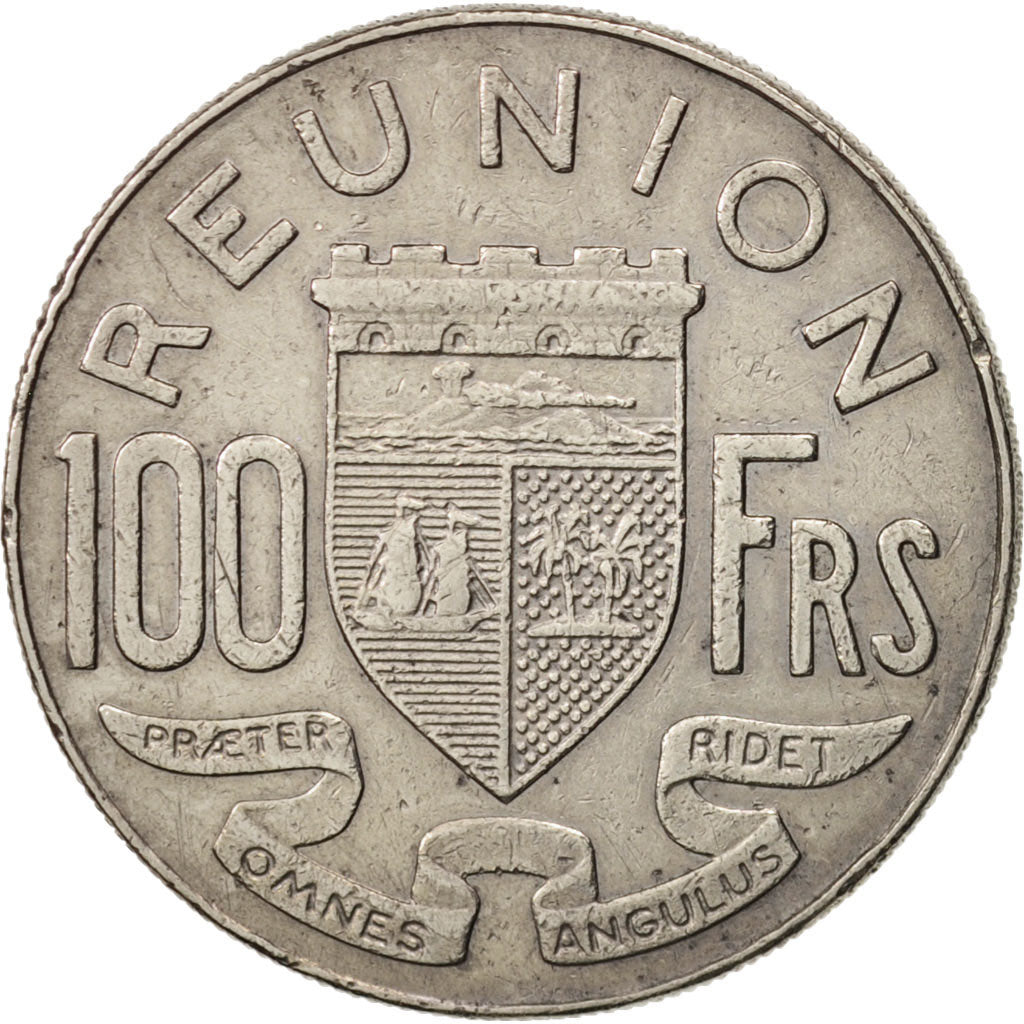 Réunion, 100 Francs, 1964, EF(40-45), Nickel, KM:13, Lecompte:105