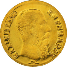 Coin, Mexico, Maximilian, Peso, 1865, Restrike, MS(65-70), Gold