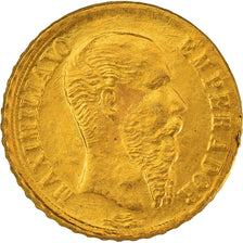 Coin, Mexico, Maximilian, Peso, 1865, Restrike, MS(65-70), Gold