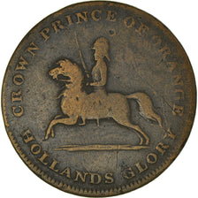 Niederlande, Token, Crown Prince of Orange, Waterloo, History, 1815, S+, Kupfer