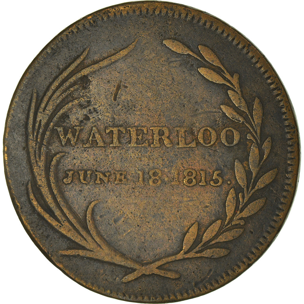 Niederlande, Token, Crown Prince of Orange, Waterloo, History, 1815, S+, Kupfer