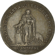 France, Jeton, Tir et Arquebuse, Reims, History, 1707, TTB+, Etain