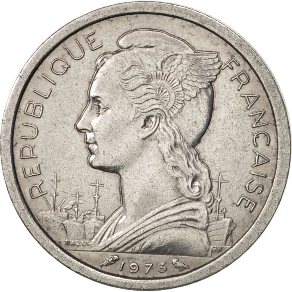 Réunion, Franc, 1973, SS, Aluminium, KM:6.1, Lecompte:59