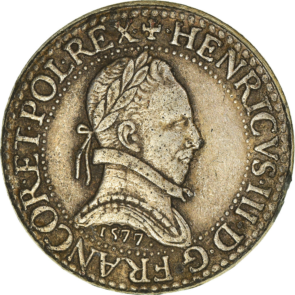 France, Jeton, Collection BP, Franc d'Argent Henri III, History, SUP, Cuivre
