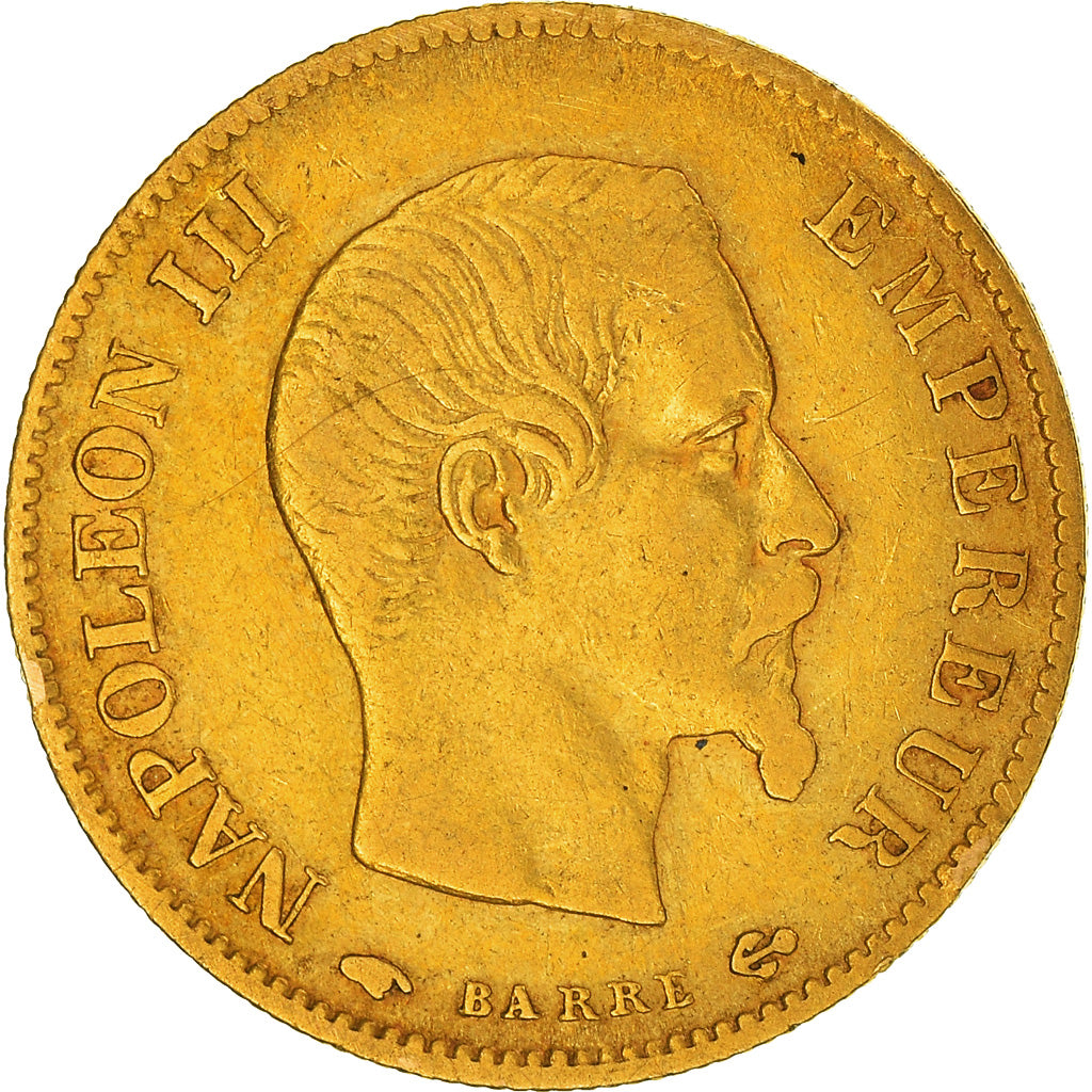 Moneta, Francia, Napoleon III, Napoléon III, 10 Francs, 1860, Paris, BB, Oro