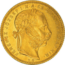 Moneda, Hungría, Franz Joseph I, 8 Forint 20 Francs, 1881, Kormoczbanya, SC