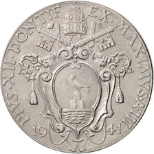 Vatikanstadt, Pius XII, Lira, 1941, SS+, Stainless Steel, KM:26a