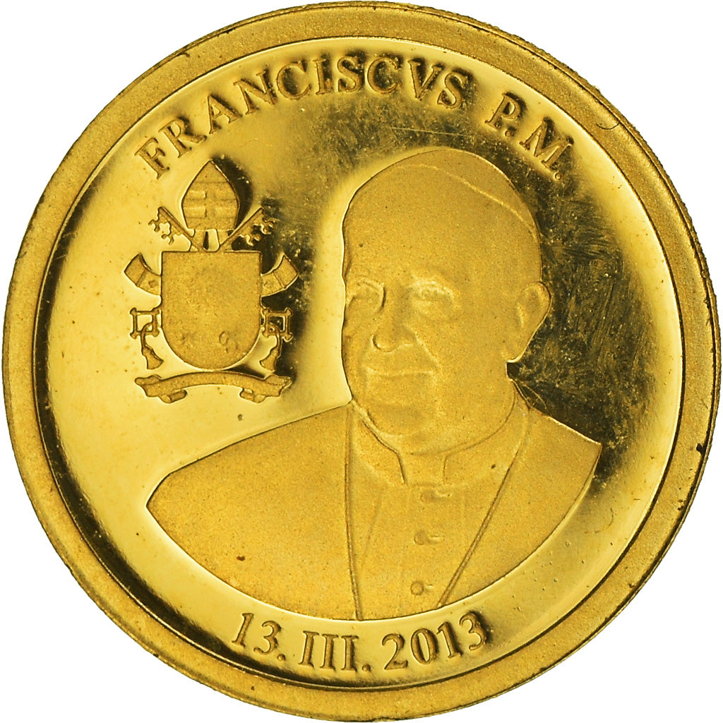 Watykan, Medal, Le Pape François, Religie i wierzenia, 2013, MS(64), Złoto