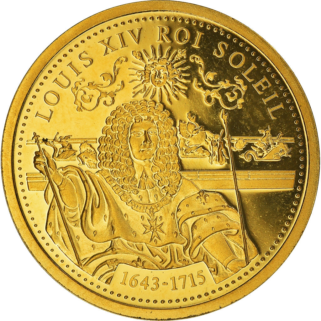 France, Médaille, Louis XIV Roi Soleil, History, FDC, Or