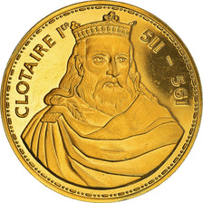 France, Medal, Les Rois de France, Clotaire Ier, History, AU(55-58), Vermeil
