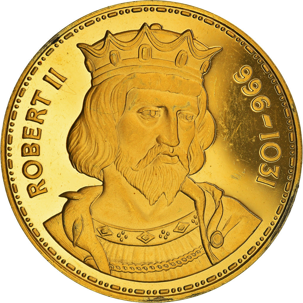 France, Medal, Les Rois de France, Robert II, History, AU(55-58), Vermeil