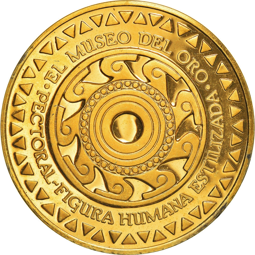 Colombia, medalla, El Museo del Oro, Pectoral Figura Humana Estilizada, Arts &