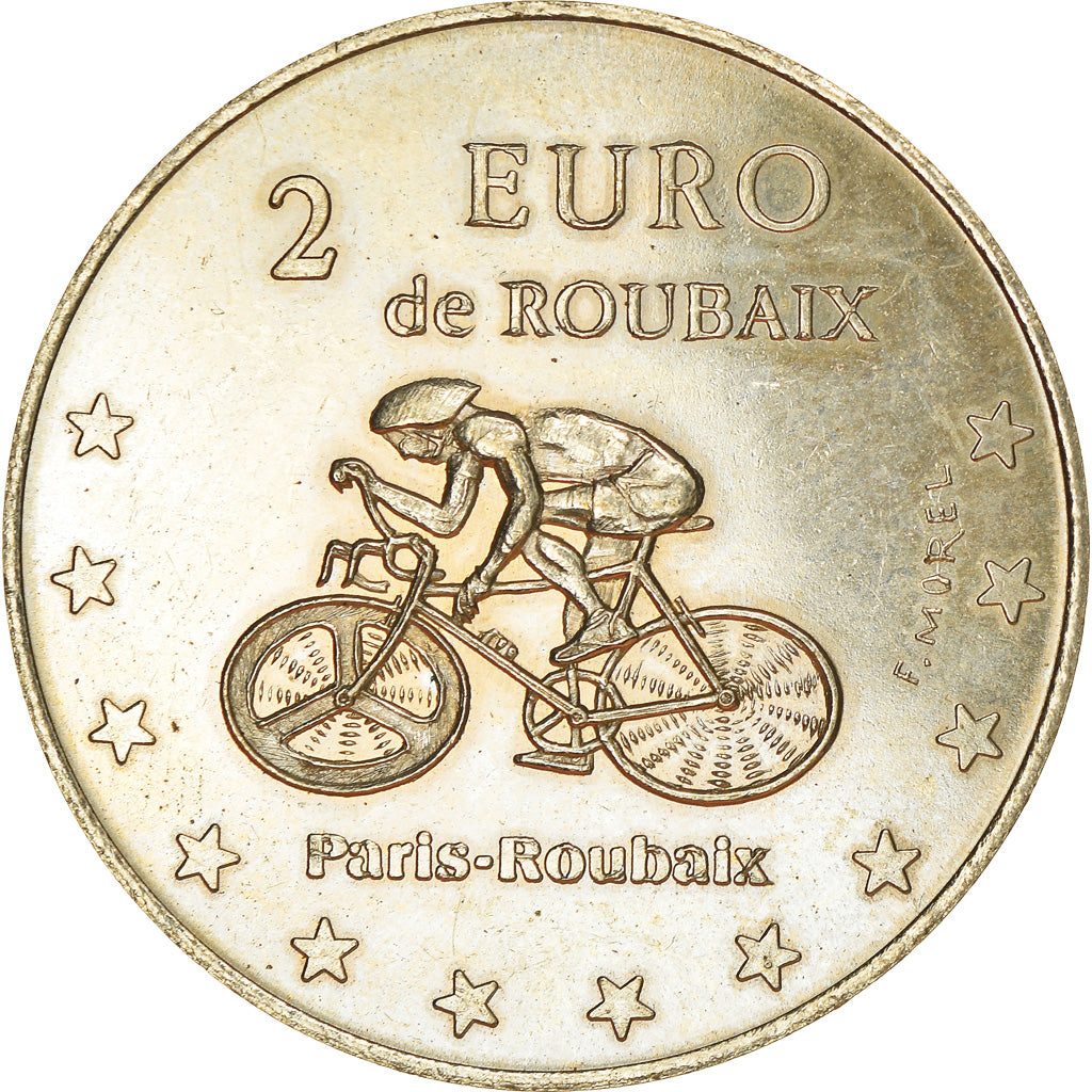 Francia, Token, 2 Euro de Roubaix, Paris-Roubaix, 1998, Morel, Euro des villes