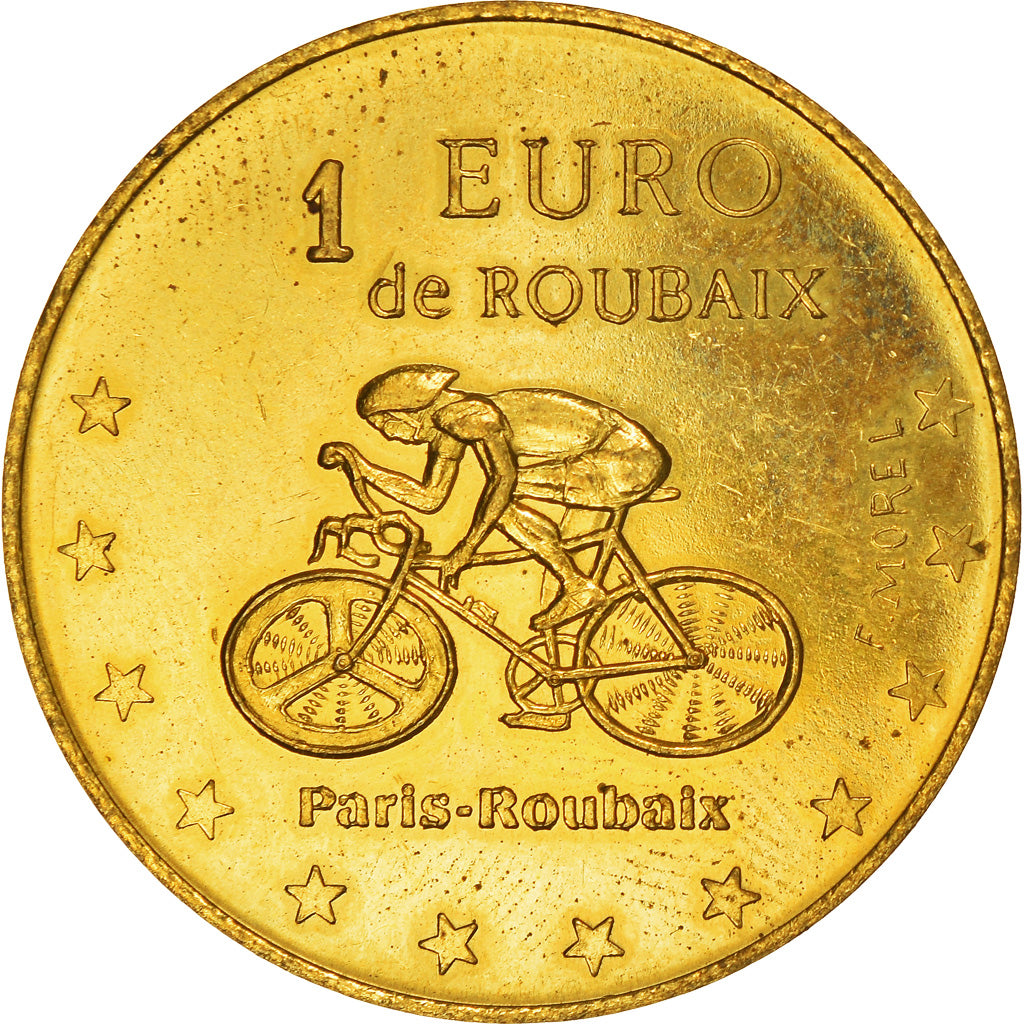 Francia, Token, 1 Euro de Roubaix, Paris-Roubaix, 1998, Morel, Euro des villes