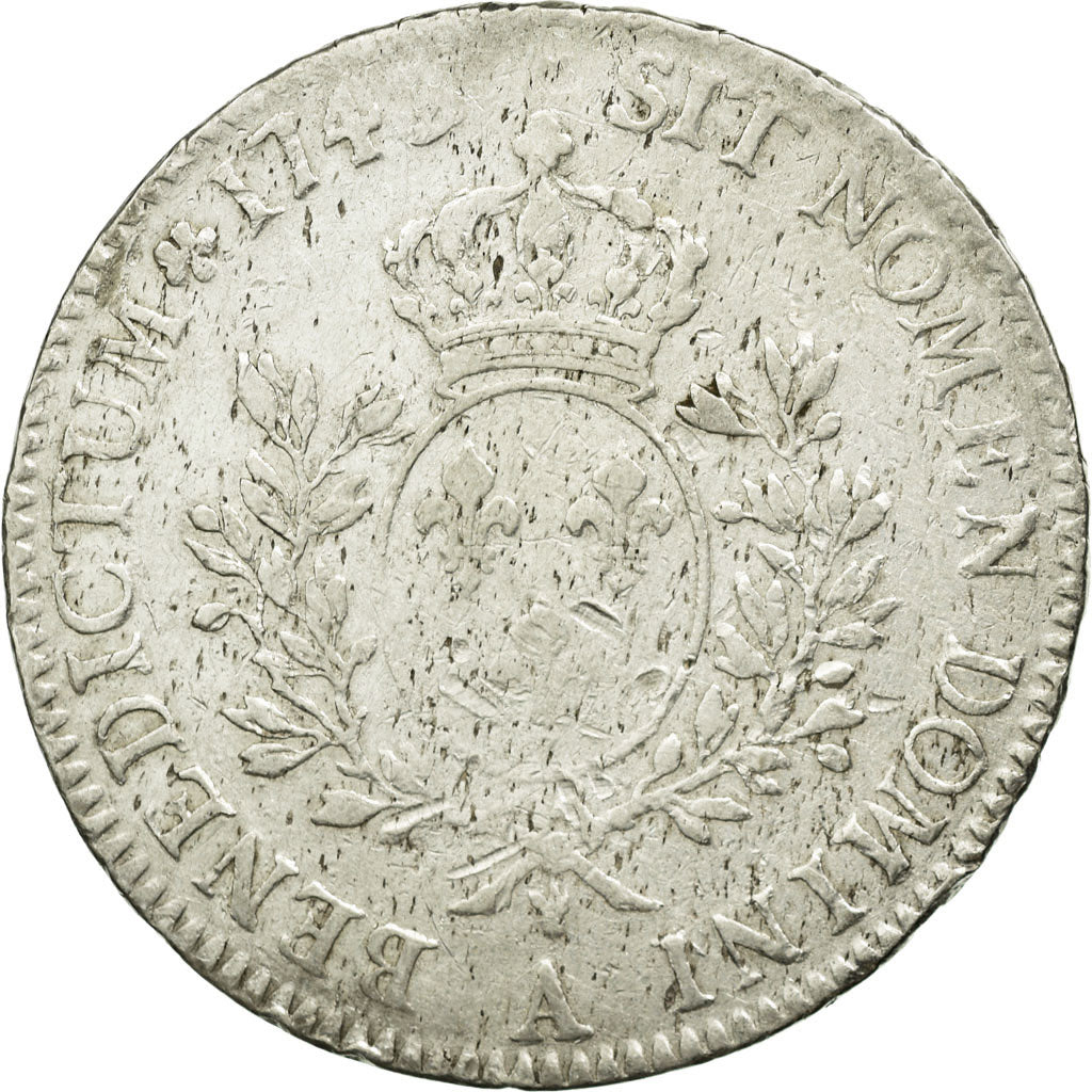 Monnaie, France, Louis XV, Écu au bandeau, Ecu, 1743, Paris, TB, Argent