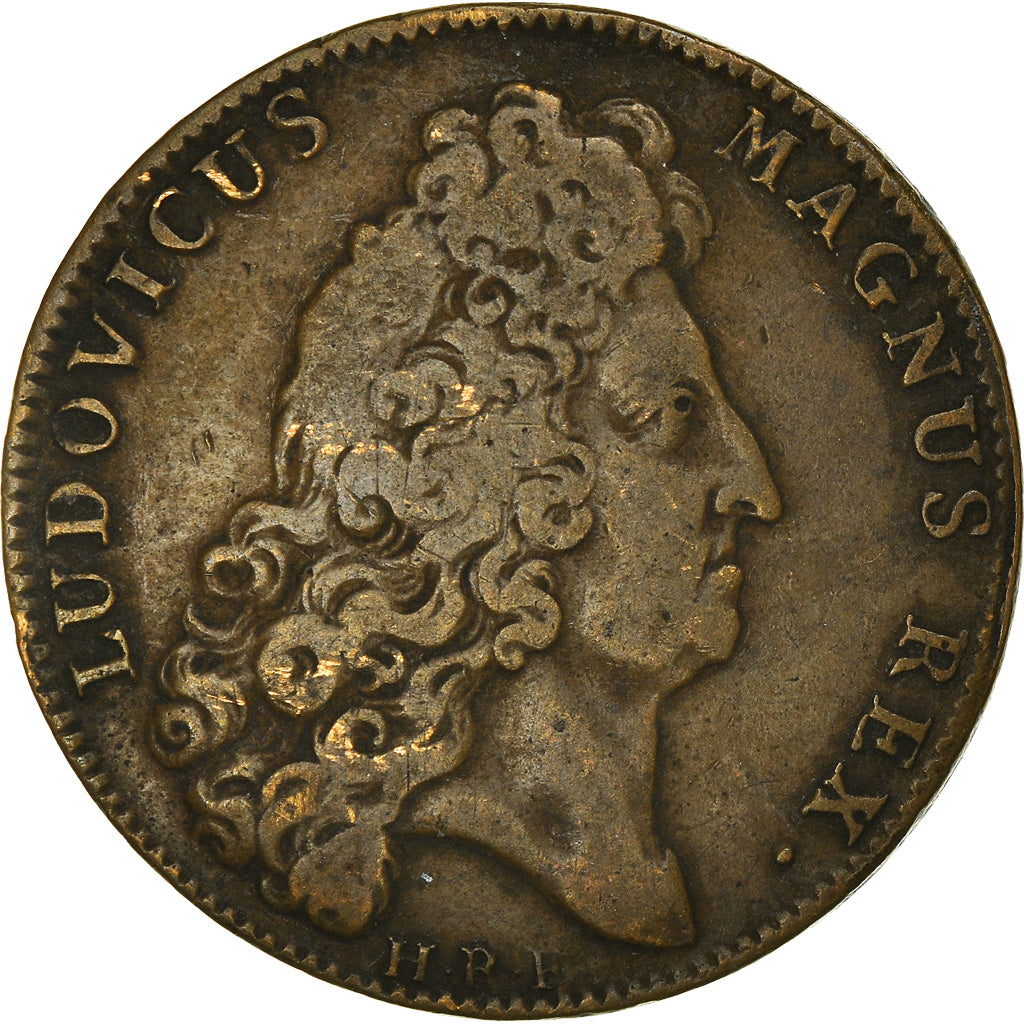 France, Jeton, Louis XIV Le Grand, History, TB+, Cuivre