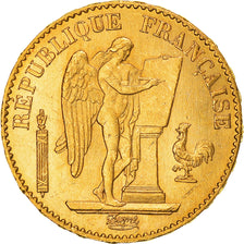 Moneta, Francja, Génie, 20 Francs, 1877, Paris, MS(63), Złoto, KM:825